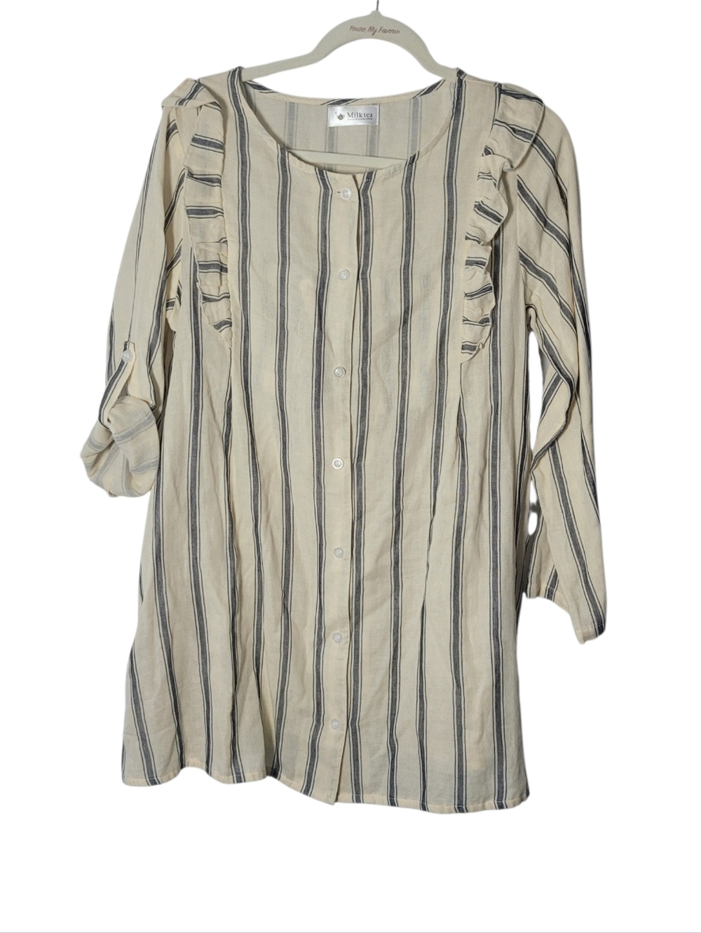 Milk Tea Maternity Mini Dress Medium Raglan Sleeve
